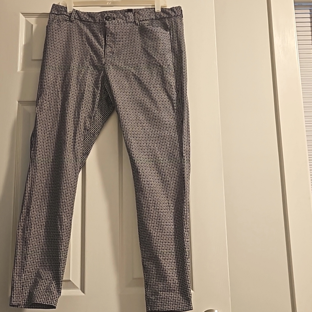 Gap women trousers navy blue/ white size 12/ 31 regular stretch